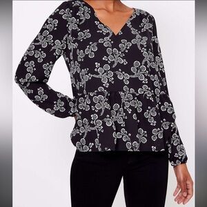 Flowy LOFT Floral Peplum Blouse